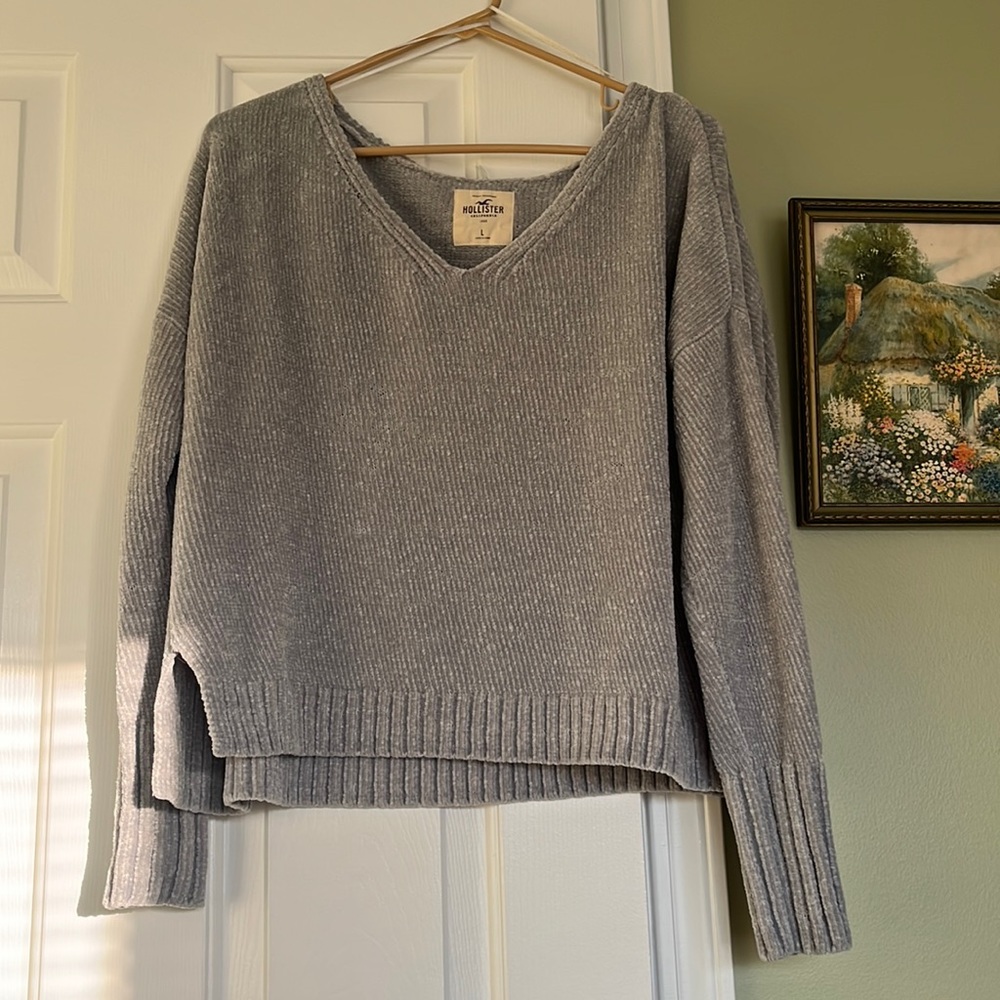 Grey Cropped Sweater